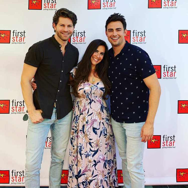 Devin Alexander with Jonathan Bennett and Jaymes Vaughn at the First Star Red Carpet