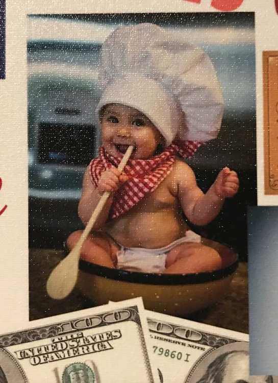 Vision board — baby in chef's hat