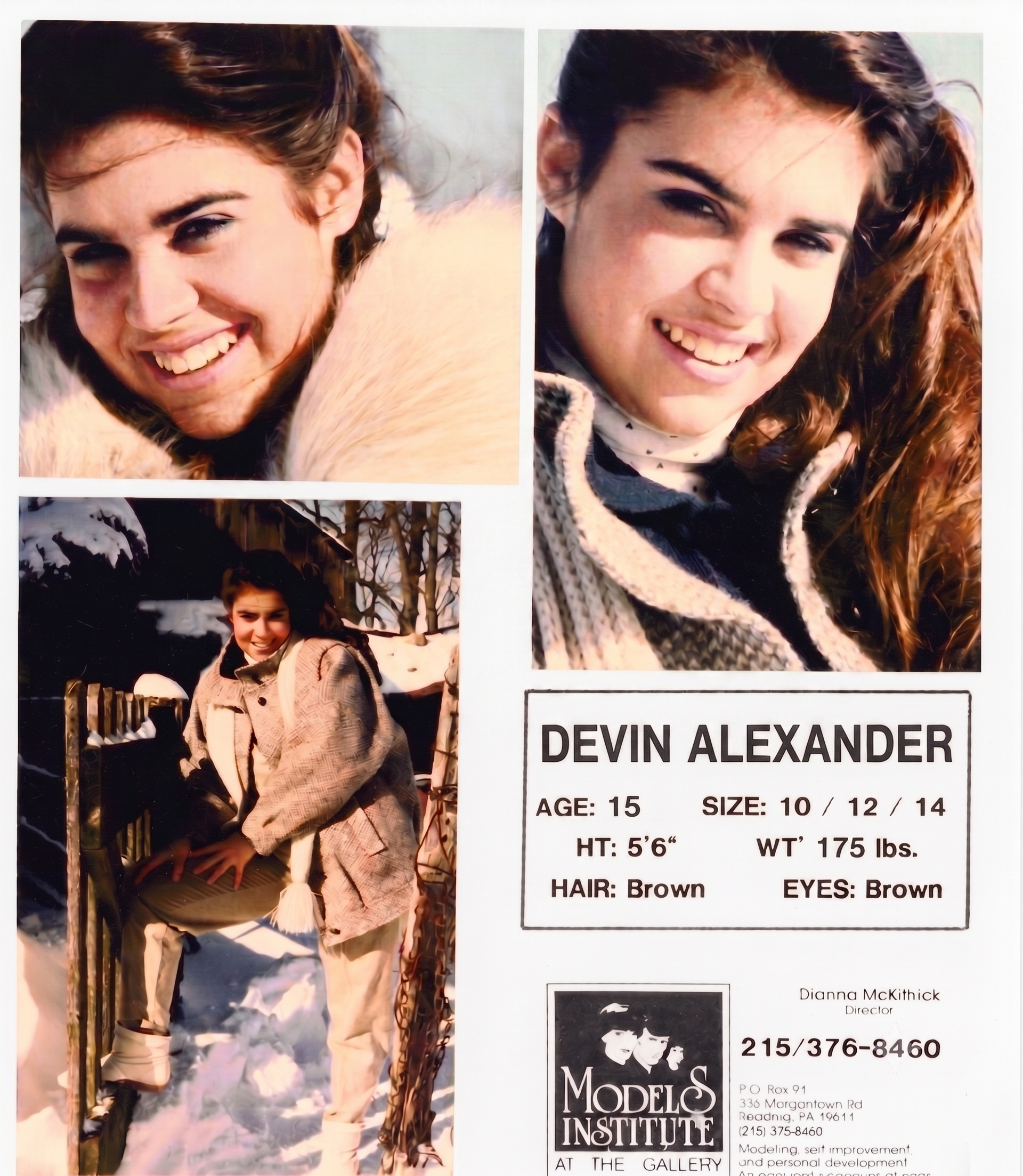 Devin Alexander modeling composite card