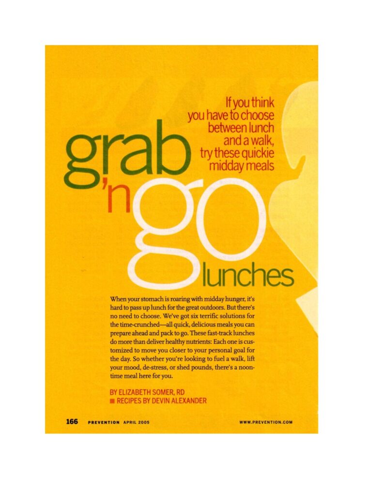 Prevention April 2005 — article by Devin Alexander