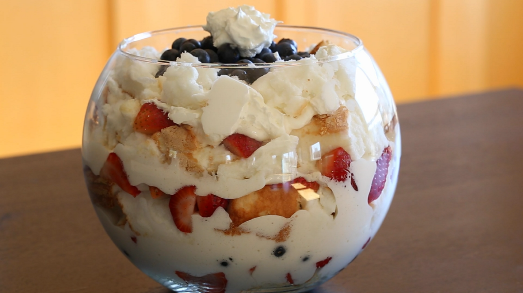Quick & Elegant Strawberry Blueberry Trifle
