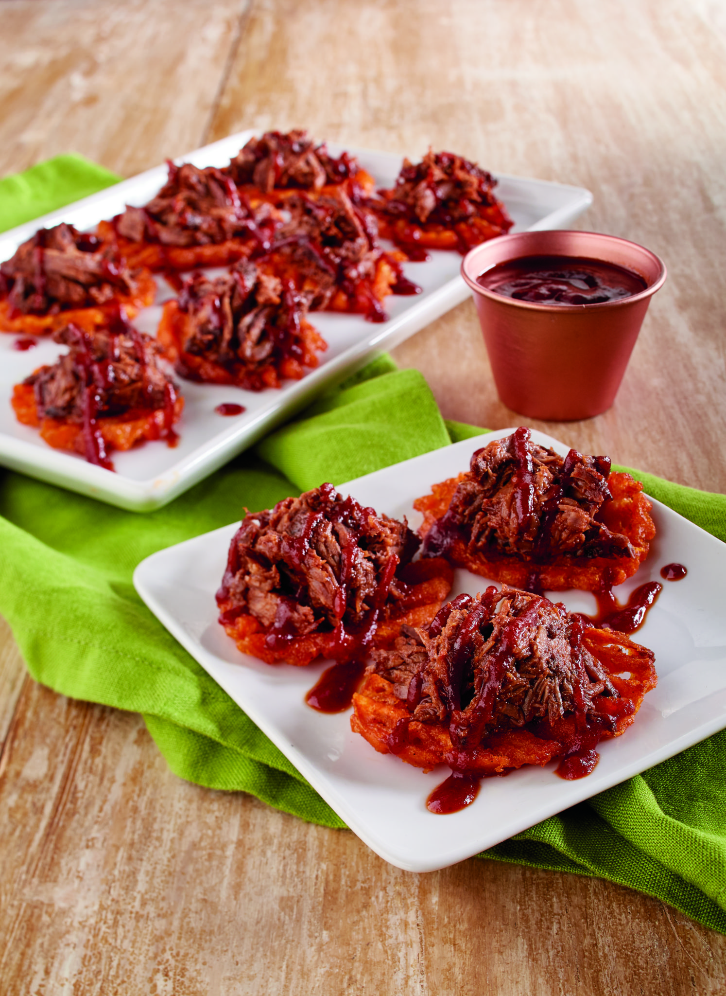 Waffle Fry BBQ Bites